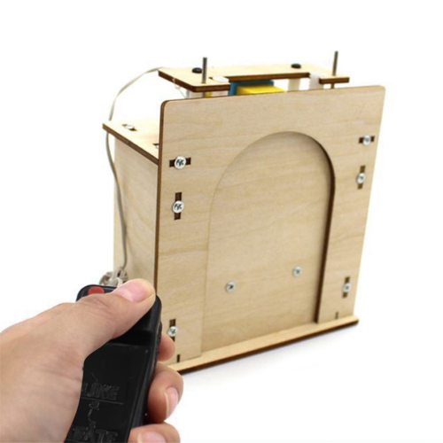 Trähissdörr Hembyggd Hus Garage Modell Elektrisk Dörr Kit 2