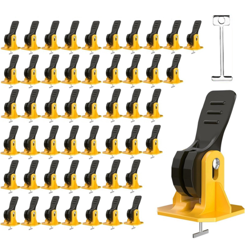 50 PCS Tile Tools for Leveling Installation, Reusable Leveling System 1
