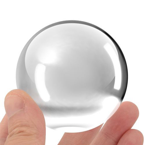 Sfera in acrilico trasparente da 60 mm per manipolazione e giocoleria 2