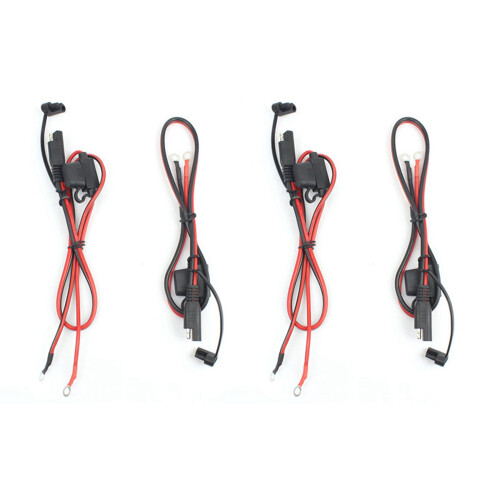 2Pcs Motorcycle Battery Charger Sae Charging Cable Sae Fuse