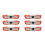 6Pcs Long Tennis Racket Shockproof -Orange 1