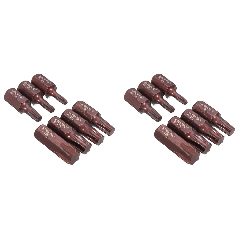 7Pcs T20-55 Torx Screwdriver Bit S2 Steel 10Mm Hex Shank 4711434754143