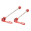 Snelspannerset van aluminiumlegering voor fiets, rood 1