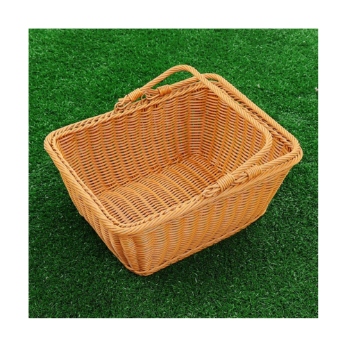 Artificial Rattan Handmade Portable Picnic Basket Rattan 2