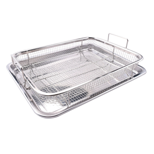 Basket for Oven,Stainless Steel Crisper Tray, 2-Piece Set 1