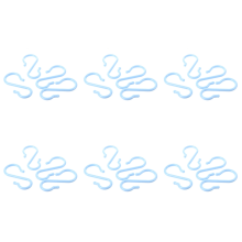 Blue Plastic Punch Cup Bowl S Shaped Hooks 4 Pcs