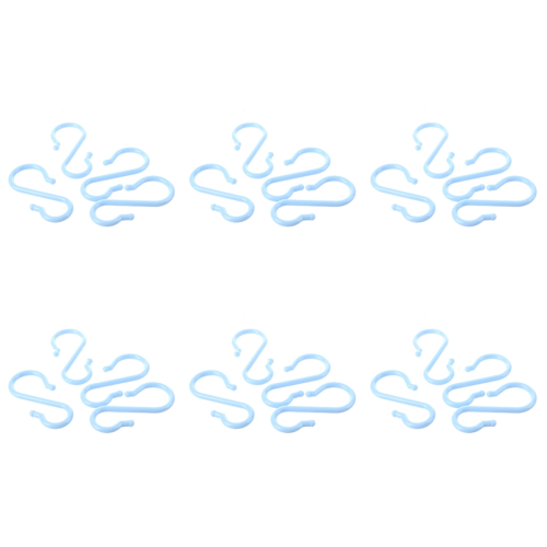 Blue Plastic Punch Cup Bowl S Shaped Hooks 4 Pcs