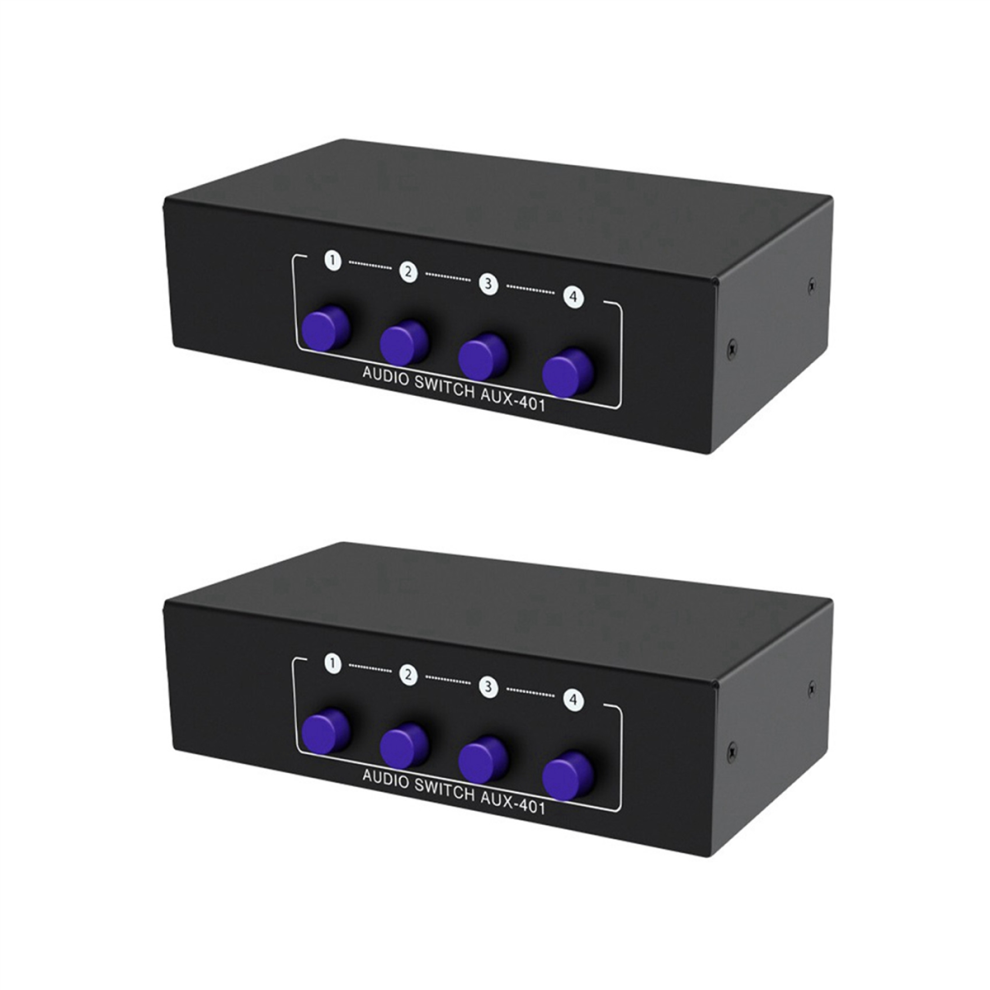 Aux Audio Switcher 4 In 1 Out Stereo Audio Selector 4X1 3.5Mm, A 4711434756161