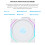 Ventilateur TL sans fil LCD 120 mm pour boîtier PC, blanc 3