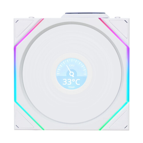 Ventilateur TL sans fil LCD 120 mm pour boîtier PC, blanc 1