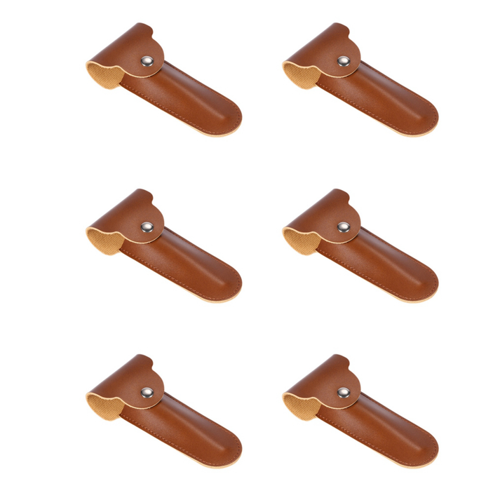 Brown Case Manual Double Edge Safety Razors Container Pu Leather Bag