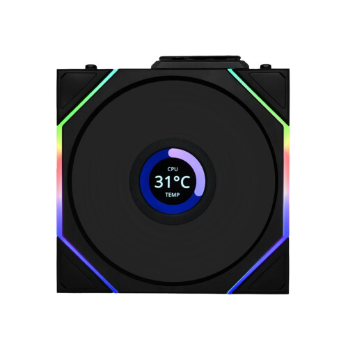 Ventilateur TL sans fil LCD 120 mm pour boîtier PC, noir 1