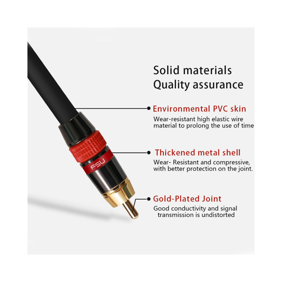 Digital Audio Cable Male Speaker Hifi Subwoofer Cable Av 0.5M 4711434761165