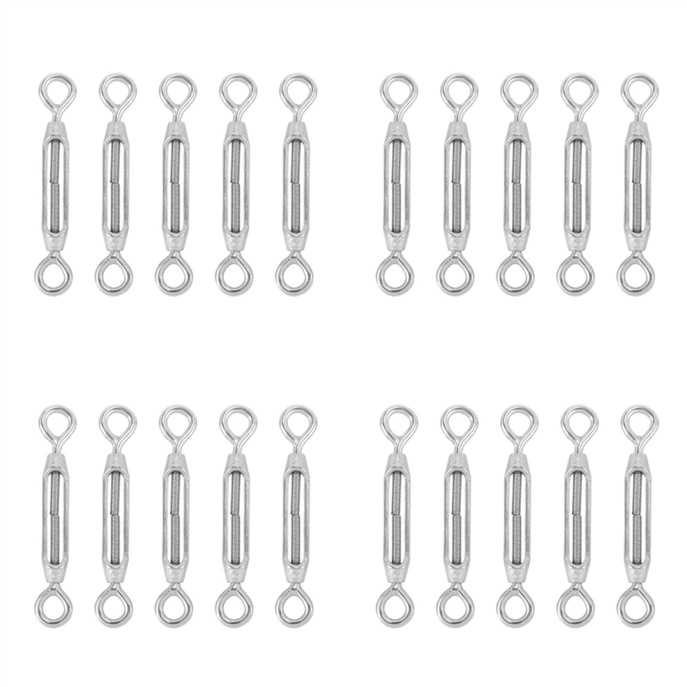 Stainless Steel 304 Eye & Eye Turnbuckle Wire Rope Tension (5Pcs) 4711434779894