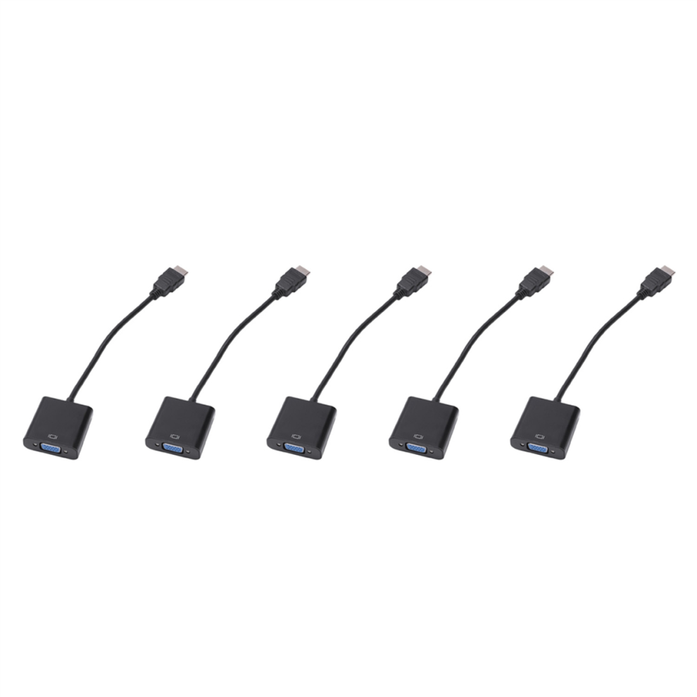To Vga Male To Vga Rgb Female Adapter 1080P (Black) Black 4711434782337
