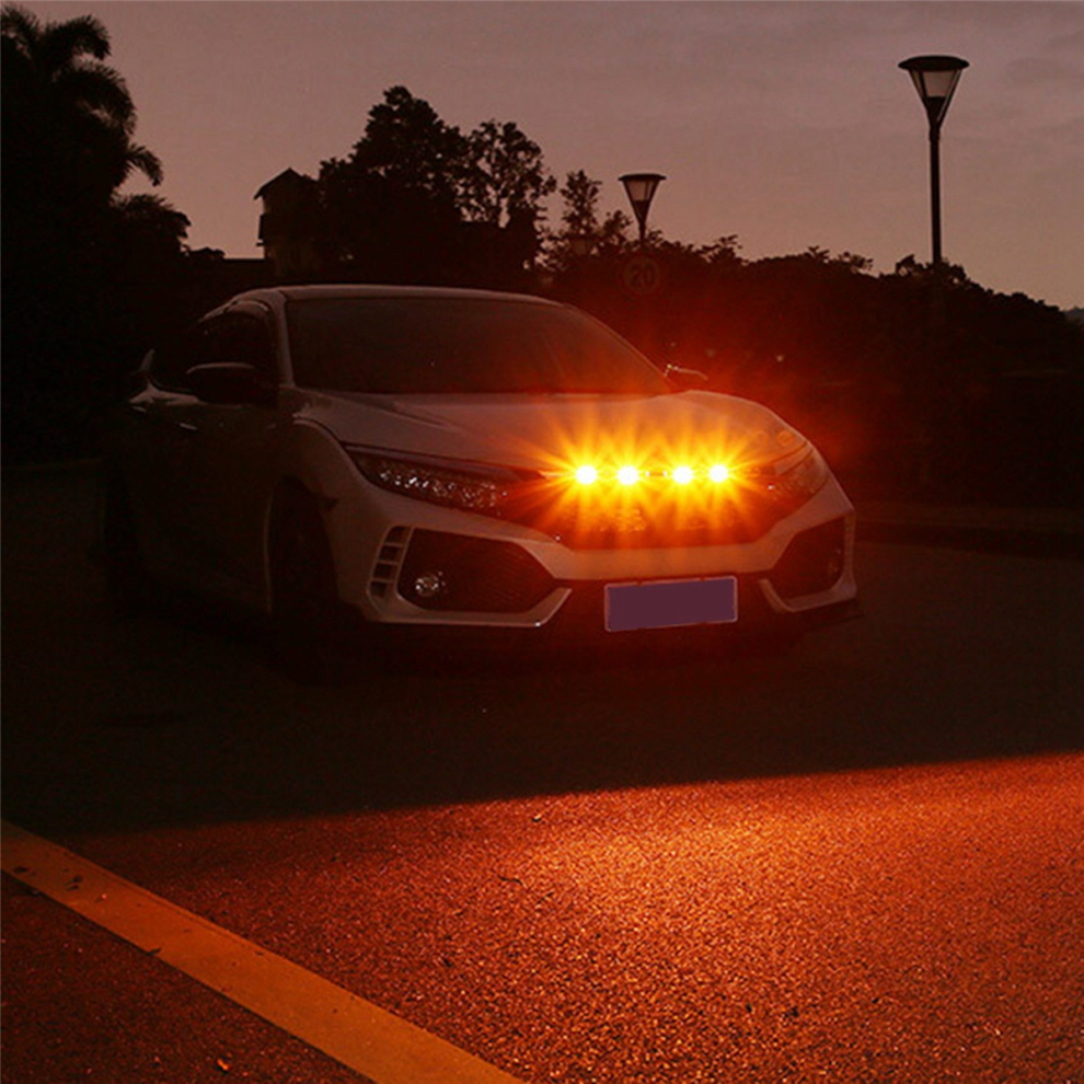 [ Plug & Play ] Car Led Front Grille Smoked Running Lamp Amber 4711434786755