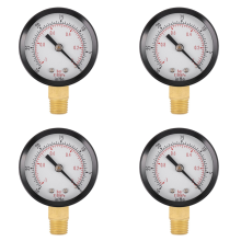 0 - -30inHg 0 - -1bar Mini Dial Luftdruckpruefer Schwarz