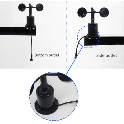 0-70M/S Wind Speed Sensor Signal Output Pulse Type Three Cups DC5-30V 1