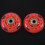 1 Pair 8mm Dia 608ZZ Bearing Inline Scooter Skating Wheel Red 5