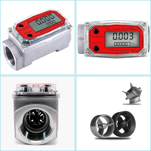 1 Inch Digital Turbine Flowmeter with NPT for Measuring Engine Oil 2