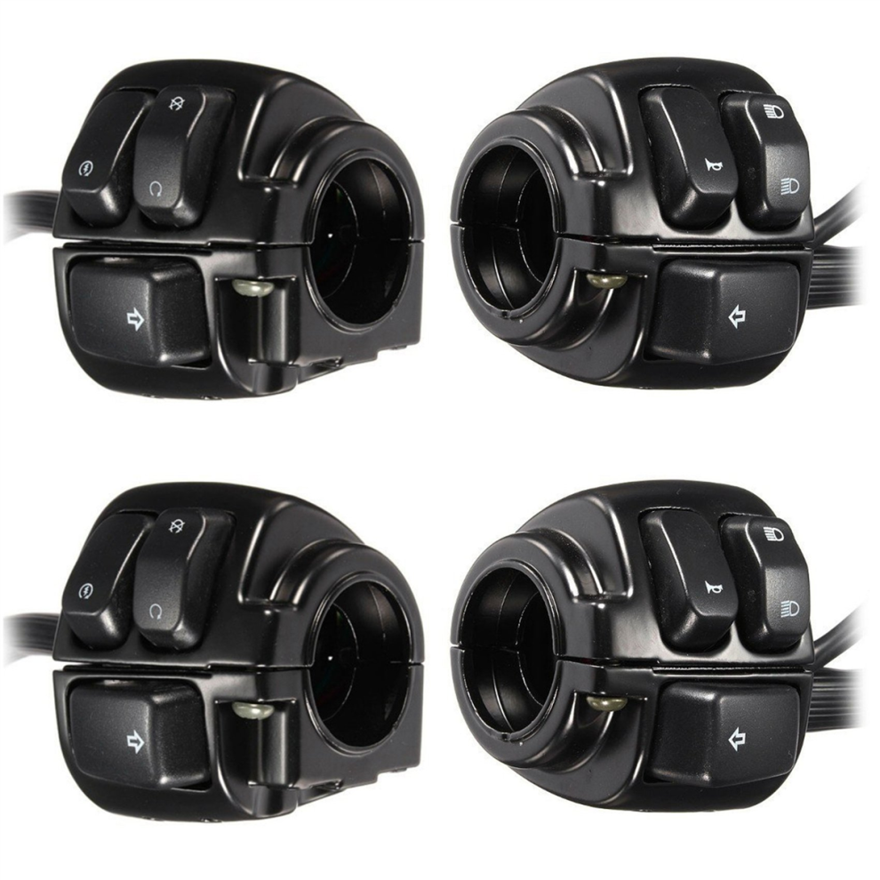 1 Pair Motorcycle Handlebar Control S Switch With Wiring Harness Light 4711434703486