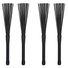 1 Pair Jazz Drum Brushes Retractable Drum Sticks 32 cm black