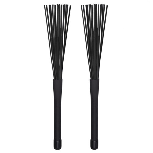 1 Pair Jazz Drum Brushes Retractable Drum Sticks 32 cm black 1