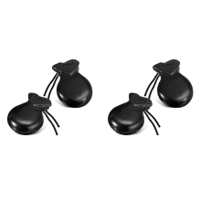 1 Pair Spanish Castanets Wood Hand Percussion Castanets(Black)