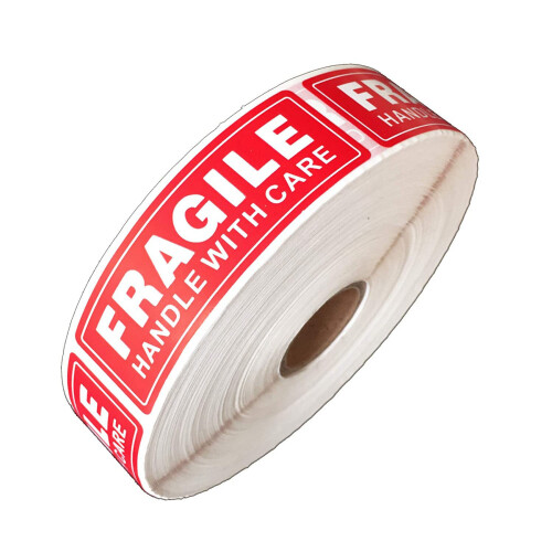 1 Roll/500Pcs Fragile Stickers - Fragile Handle with Care Labels 1