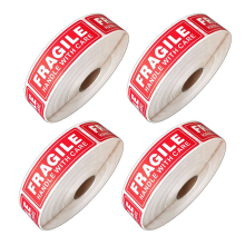 1 Roll/500Pcs Fragile Stickers - Fragile Handle with Care Labels