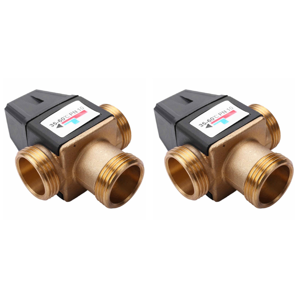 1 Pcs 3 Way Dn25 Brass Thermostatic Mixing Valve Solar Water Heater 4711434705381