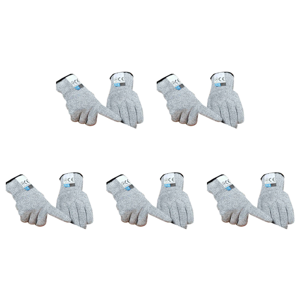 1 Set Of 5 Cut-Proof Wire Gloves Glass Stab- Gloves M 4711434789213