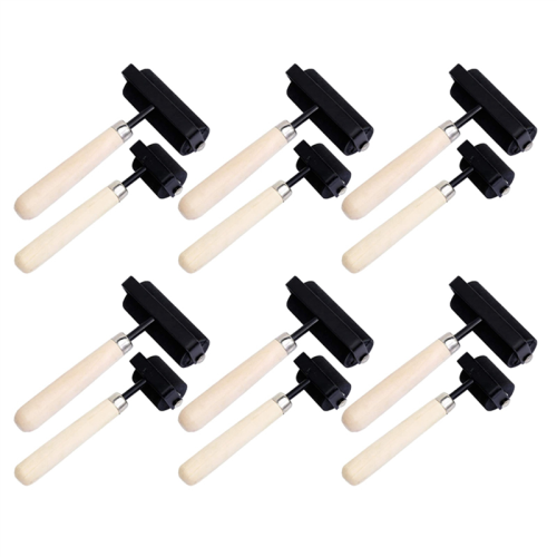 1.5 Inch and 3 Inch Hard Rubber Roller Heavy Steel Frame Craft Tools 1