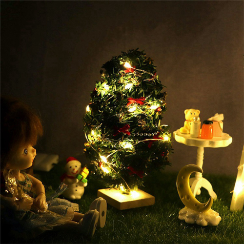 1/12 Dollhouse Miniature Led String Lights for Xmas Decoration 2