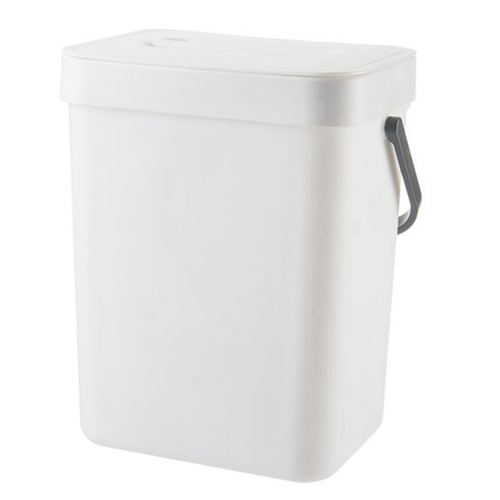 1.3 Gallon Kitchen Compost Bin Trash Can with Lid Trash Can White 1