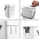 1.3 Gallon Kitchen Compost Bin Trash Can with Lid Trash Can White 5