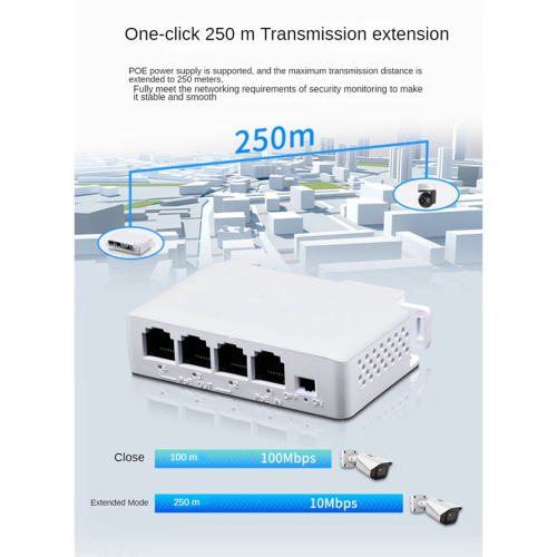 1 to 3 Port PoE Extender 10/100M Poe Repeater for POE Switch 1