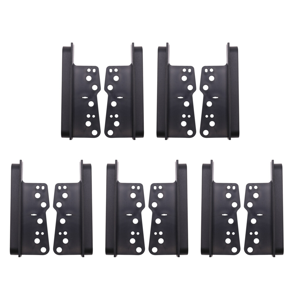 10 Double Din Fascia Facia Dash Kit Car Stereo Side Trims Brackets Black 4711434797973