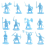1:72 200/Set Plastic Ancient Figures Toy Blue 3