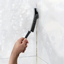 (Black) Heavy-Duty Bathroom Shower Cleaning Brush - Long Handle Scrubber with Hard Bristles, Non-Slip Grip for Bathroom, Kitchen, Toilet, Outdoor