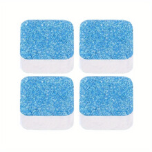 (4 Pcs) 4pcs Mighty Washing Machine Cleaner Tablets - Effervescent Dirt Destroyer, Freshens & Deodorizes, Laundry Must-Have Accessories