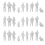 1:50 White Figures Architectural Model Human Scale HO Model ,10 Pcs 3