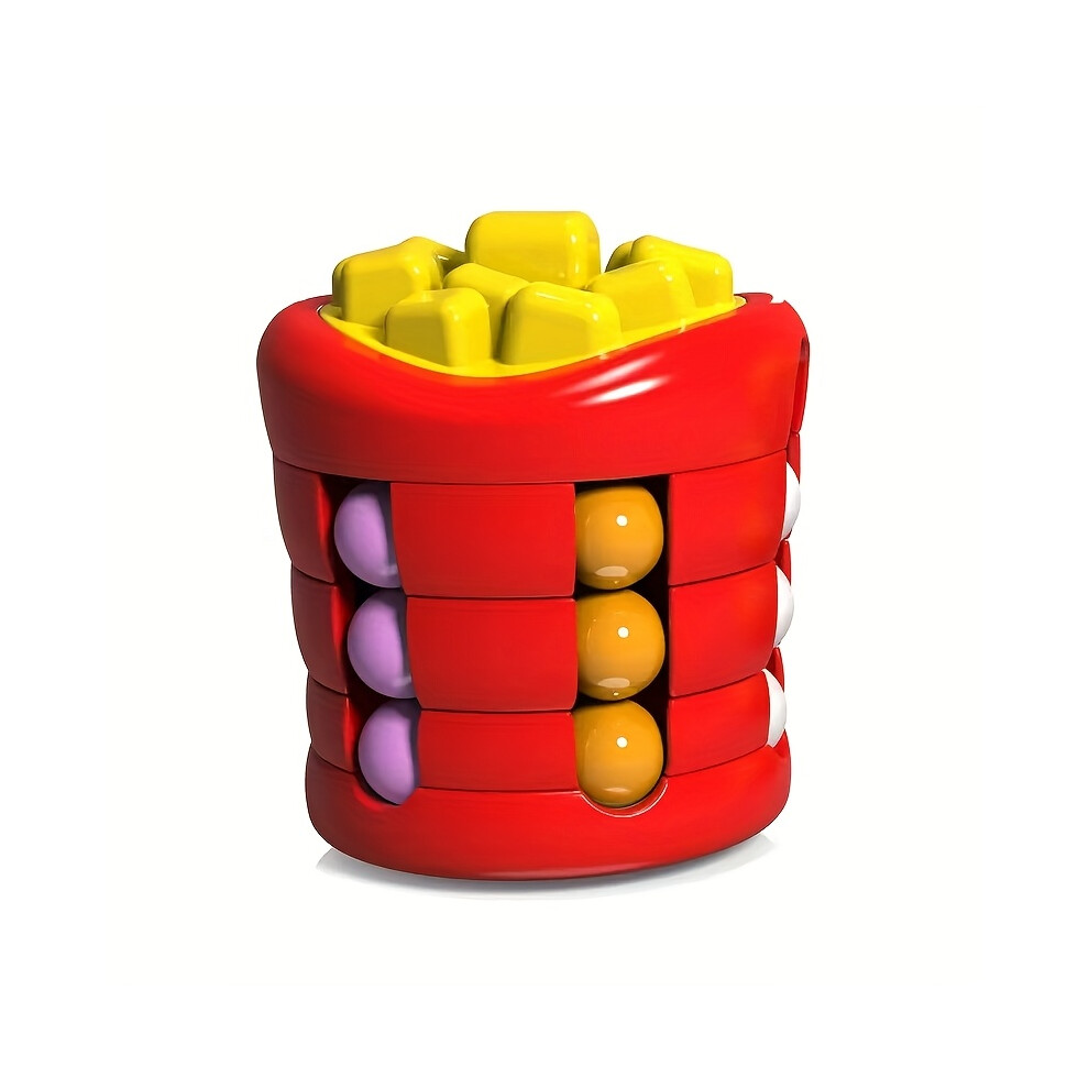 Matory (French Fries Magic Beans Toys) Burger & Fries Magic Bean Cube - Interactive Educational Puzzle Toy For Teens, Fun Learning Game With Realistic Hambur
