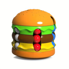 (Hamburger Magic Beanstalk Toy) Burger & Fries Magic Bean Cube - Interactive Educational Puzzle Toy for Teens, Fun Learning Game with Realistic Hamburger & Fries Design