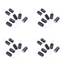 10 Pcs 22uF 400V 105C Electrolytic Capacitors Black 13mm x 21mm
