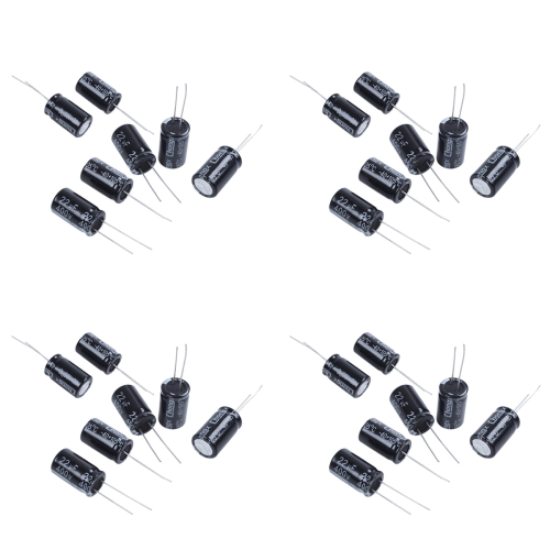 10 Pcs 22uF 400V 105C Electrolytic Capacitors Black 13mm x 21mm
