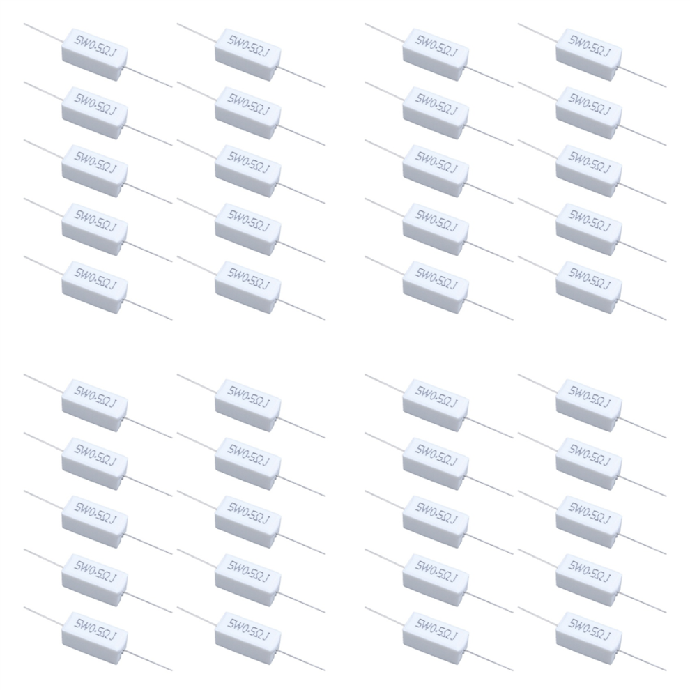 10 Pcs Axial Lead Ceramic Cement Resistor 0.5 Ohm 5W 4711434713423