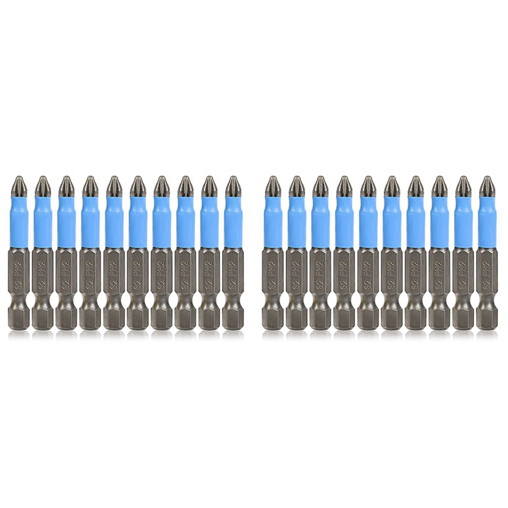 10 Pcs Head Set Non-Slip Head,1/4In Hex Shank 2In/50Mm 4711434715175