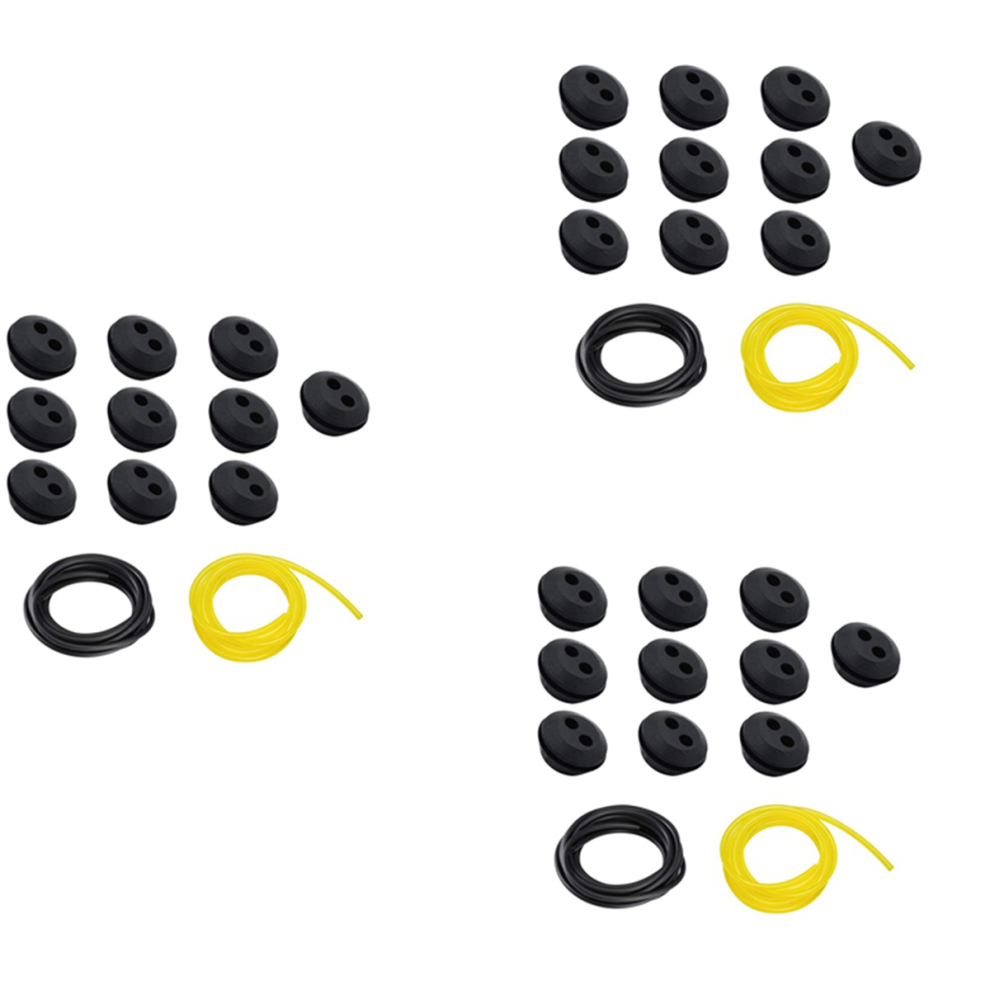 10 Pcs 2 Holes Fuel Tank Grommet Rubber With Fuel Line Pipe 4711434711733