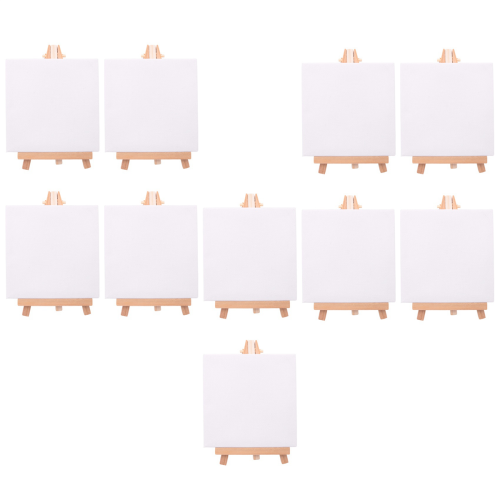 10 Set Artists Mini Canvas Set Painting Craft DIY Drawing Easel Gift 2